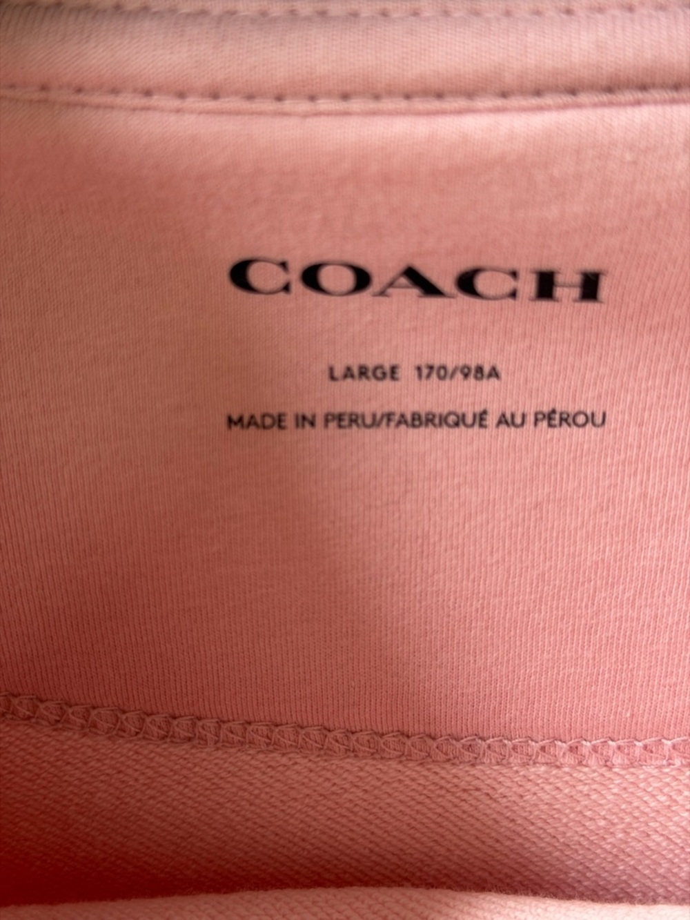 Signature pink COACH sweatshirt.  Brand new, never worn. Lovely! - Picture 3 of 3